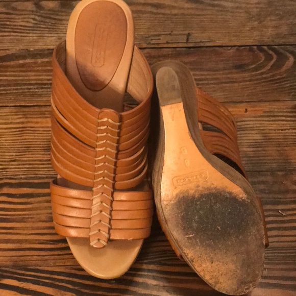 Coach Mule Wedges - Camel Brown - Picture 3 of 3